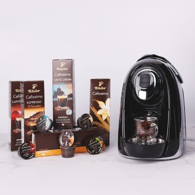 에스프레소 캡슐커피머신 컴팩트 블랙 + 커피 240캡슐(랜덤구성) [치보 카피시모]